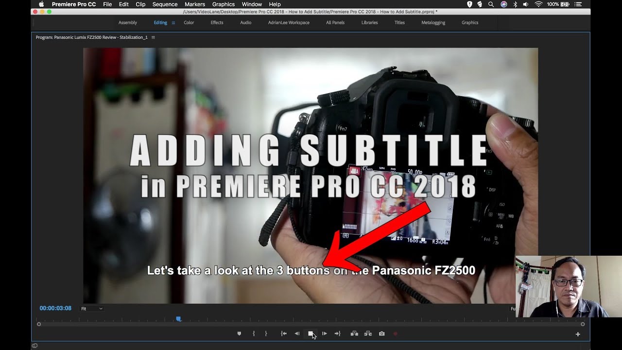 How to Add Subtitle in Premiere Pro CC 2018