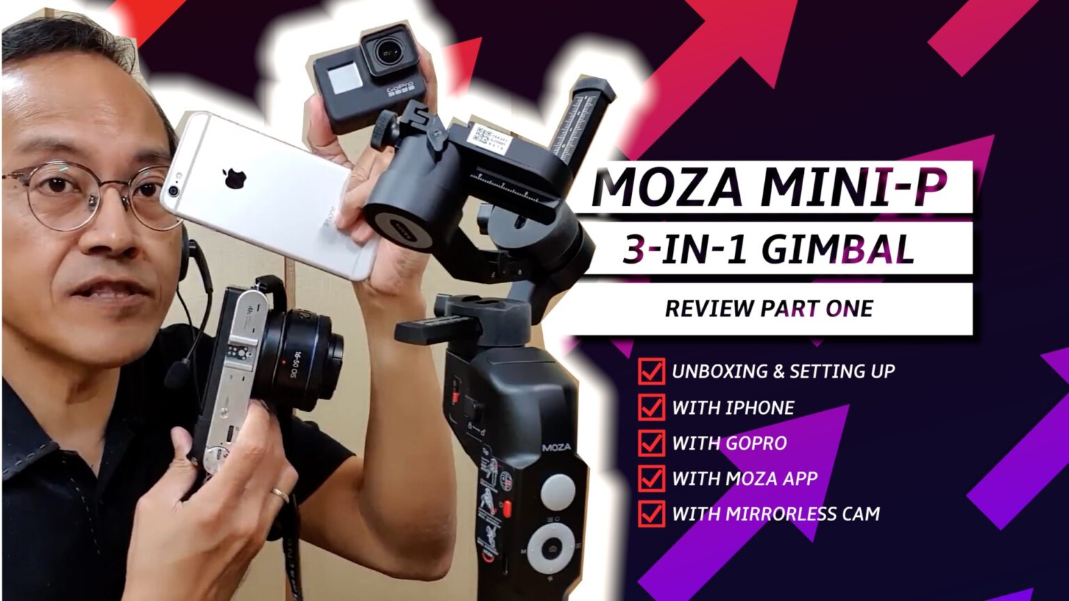 3-in-1 Gimbal for Phone, Camera, and GoPro – MOZA Mini-P Review #1