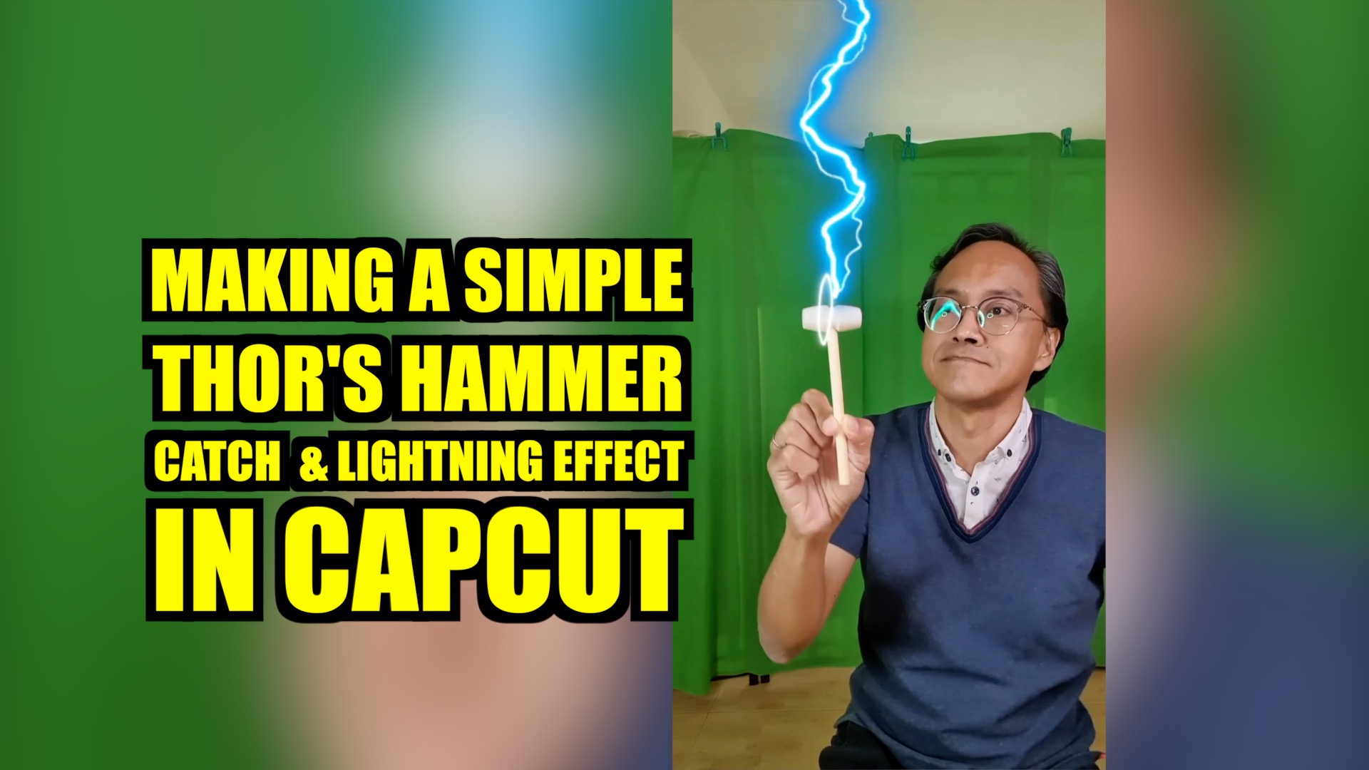 Making Thor's Hammer Catch and Lightning Effect in Capcut